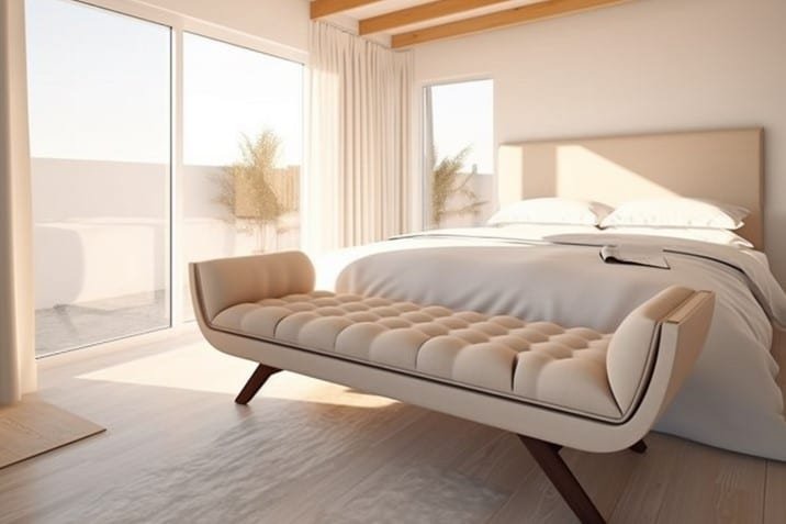 Puff para Cama de Casal Puff para Cama de Casal