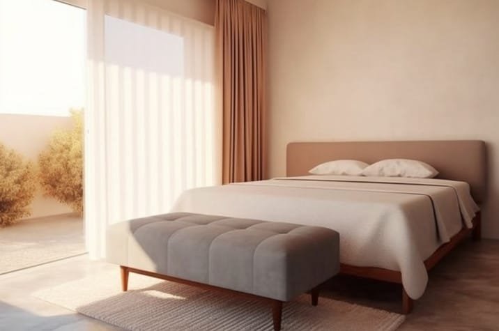 Puff para Cama de Casal Puff para Cama de Casal