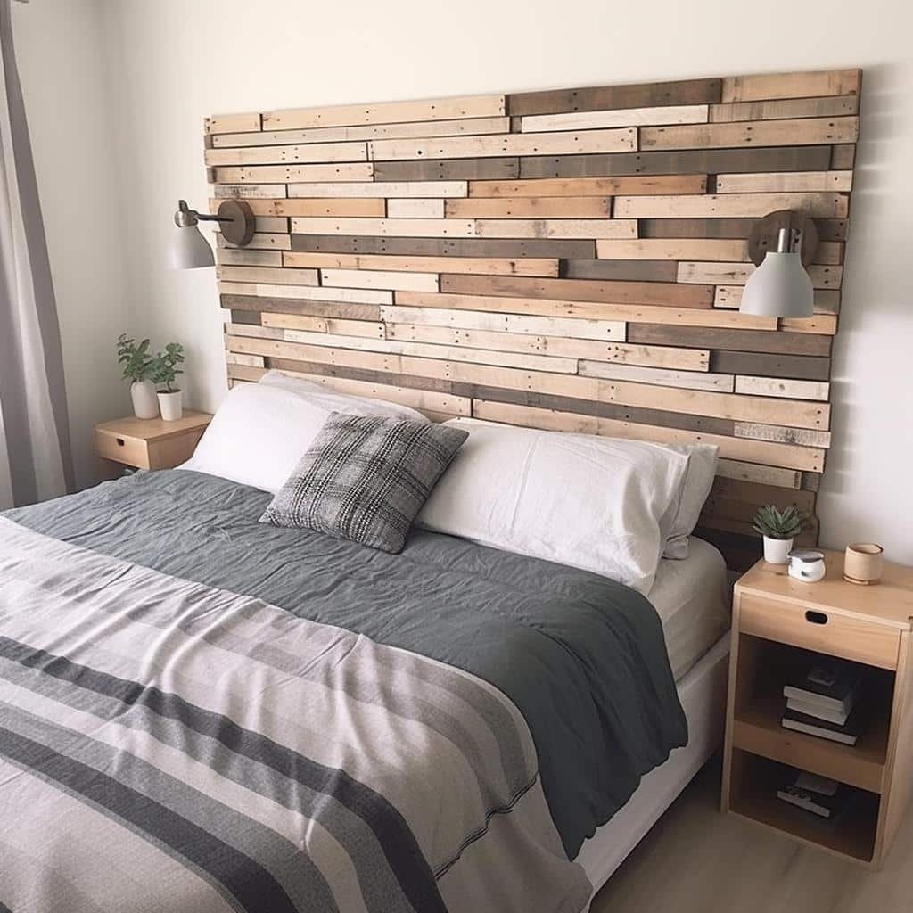 Cabeceira De Pallet: 5 Ideias Sustentáveis E Charmosas Para Seu Quarto. 3 Cabeceira De Pallet: 5 Ideias Sustentáveis E Charmosas Para Seu Quarto.