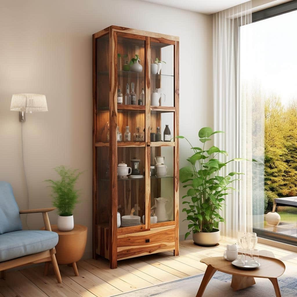 A cristaleira para sala de estar: elegância e organização em um só móvel. 1 Cristaleira para sala de estar