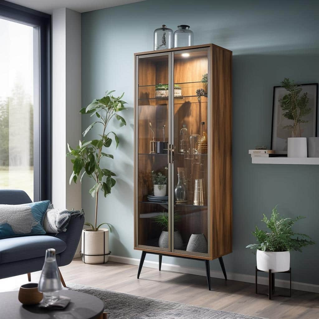 A cristaleira para sala de estar: elegância e organização em um só móvel. 2 Cristaleira para sala de estar