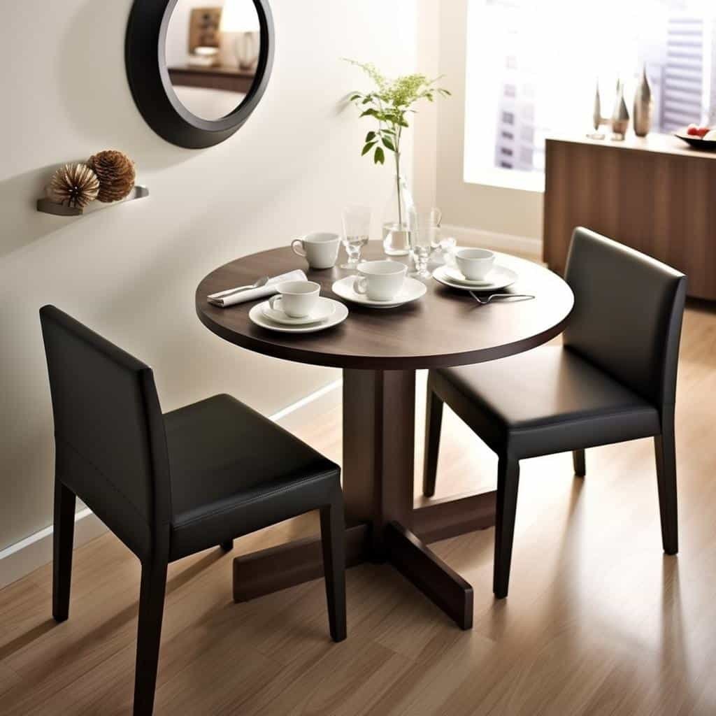 Transforme sua sala pequena com a Mesa de jantar para espaços pequenos 1 Mesa de jantar para espaços pequenos
