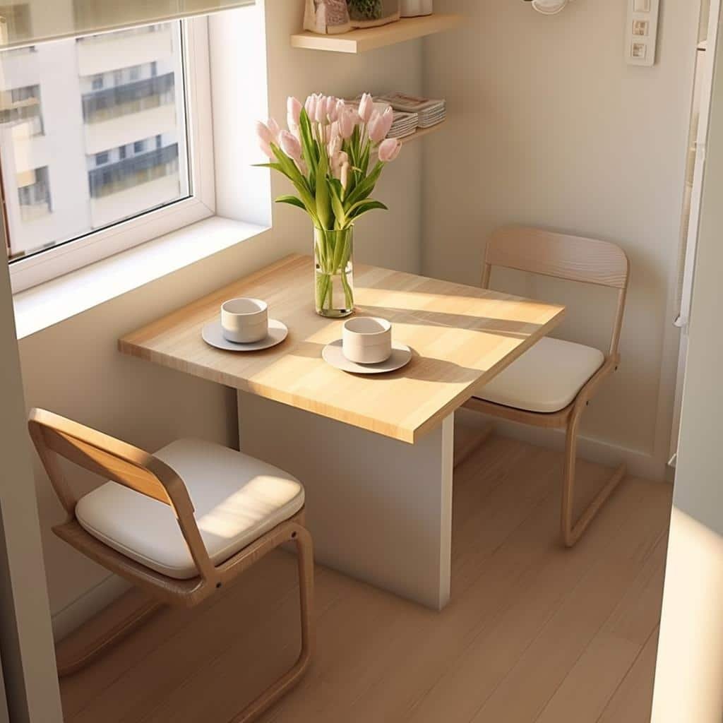 Transforme sua sala pequena com a Mesa de jantar para espaços pequenos 2 Mesa de jantar para espaços pequenos