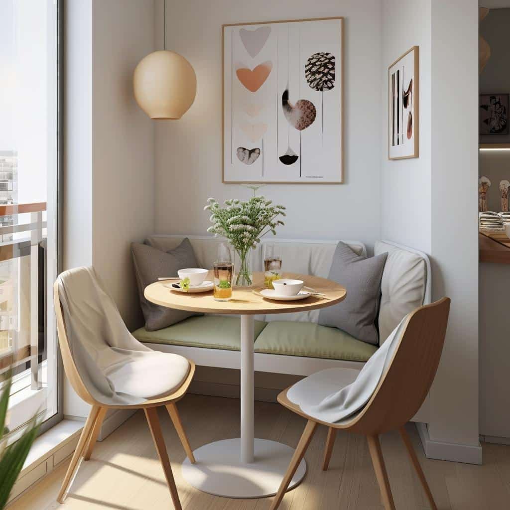Transforme sua sala pequena com a Mesa de jantar para espaços pequenos 4 Mesa de jantar para espaços pequenos
