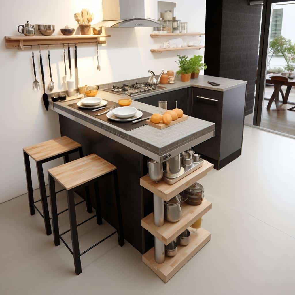 Bancada Para Cozinha Pequena: 5 Ideias Para Otimizar Espaço Com Estilo. Descubra as Melhores Soluções Para Aproveitar Cada Cantinho de Sua Cozinha! 2 Bancada Para Cozinha Pequena: 5 Ideias Para Otimizar Espaço Com Estilo.