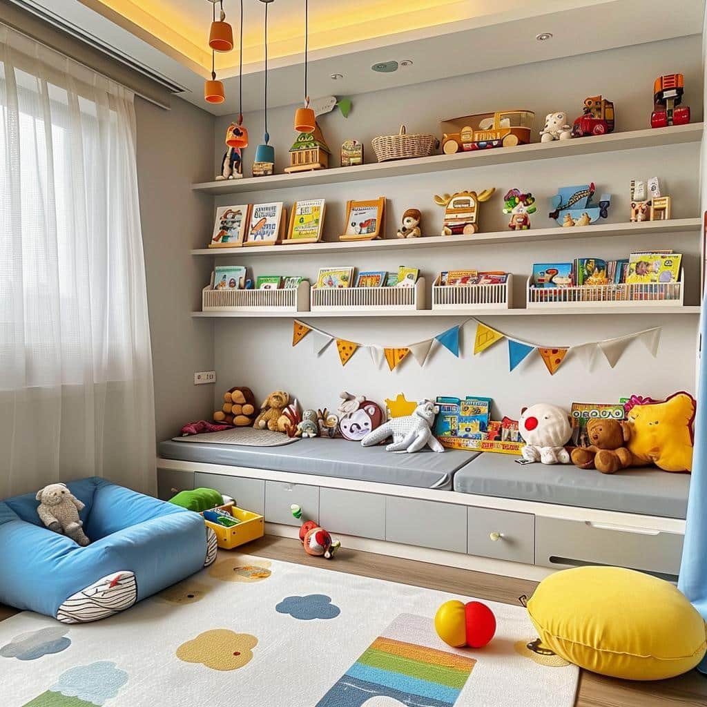 Como organizar quarto infantil com prateleiras: Transforme o espaço dos pequenos em um ambiente funcional e criativo! 14 como organizar quarto infantil com prateleiras