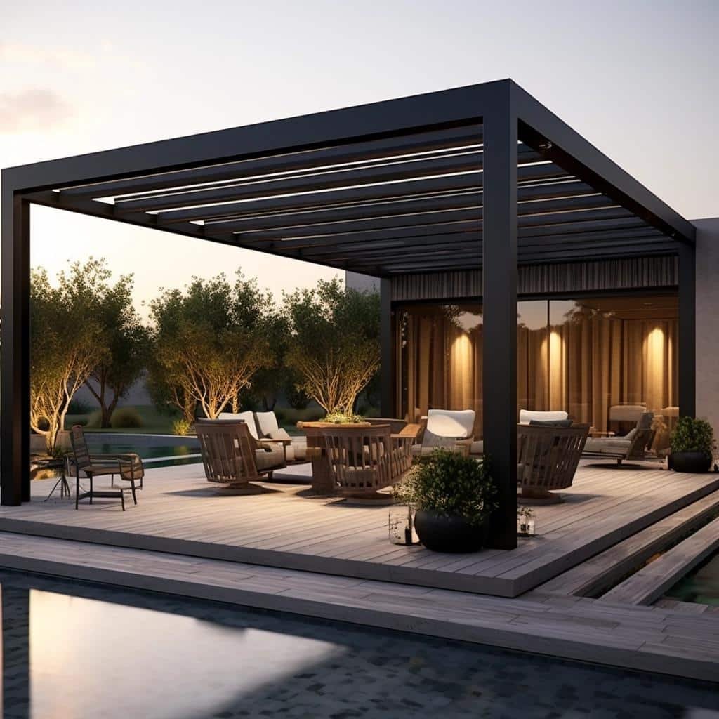 Pergolado Moderno: Tendência em Áreas Externas com Dicas Surpreendentes 14 Pergolado Moderno: Inovação e Estilo para Áreas Externas