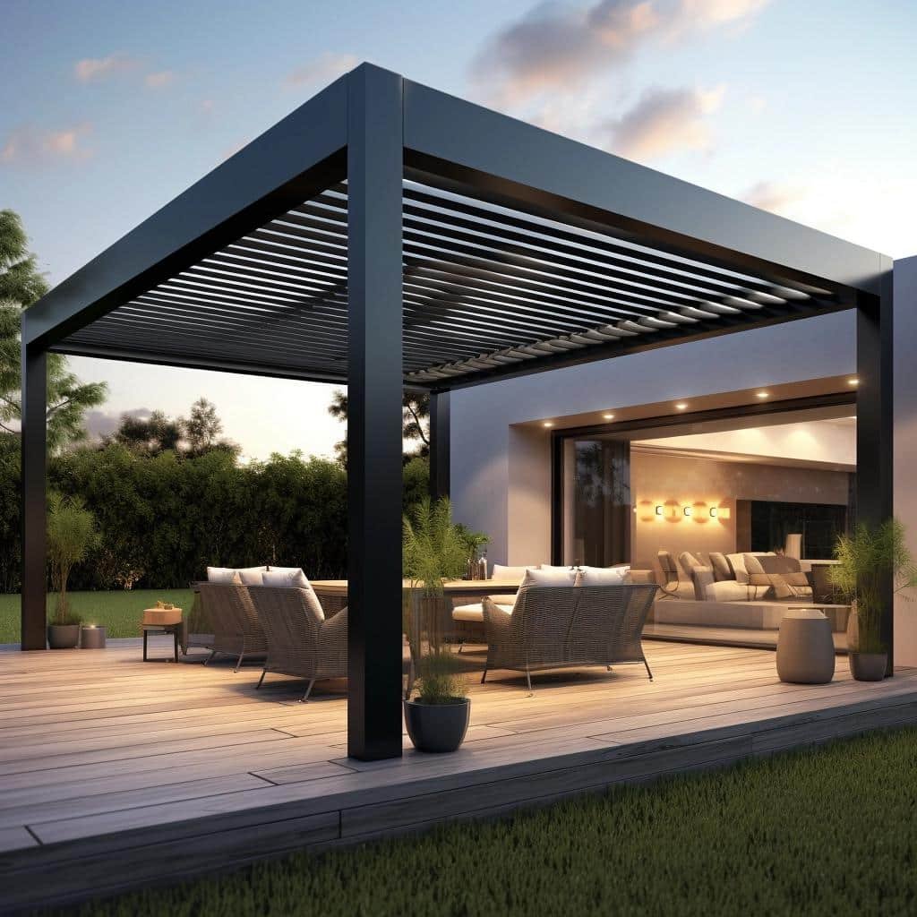 Pergolado Moderno: Tendência em Áreas Externas com Dicas Surpreendentes 15 Pergolado Moderno: Inovação e Estilo para Áreas Externas