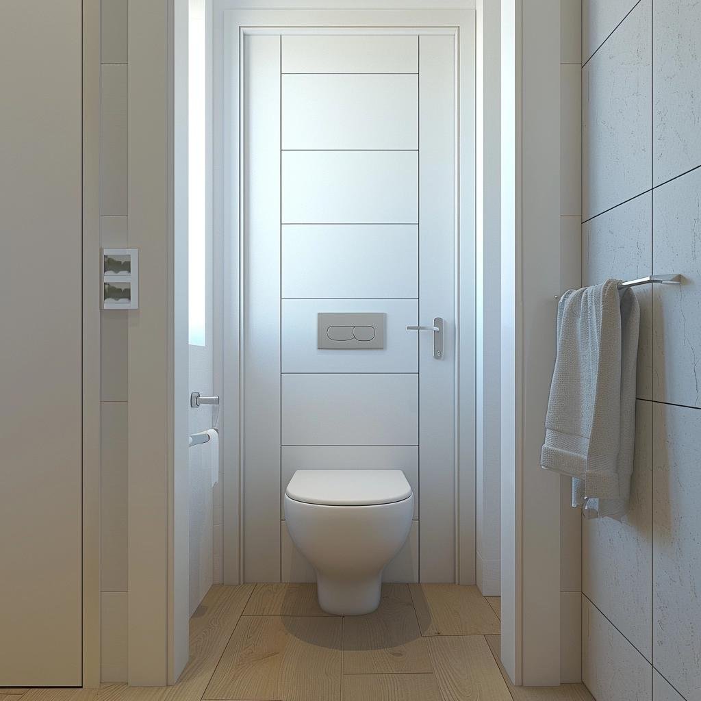 Portas para Banheiros Pequenos: 5 Opções Funcionais para Espaços Limitados 17 Portas para Banheiros Pequenos: 5 Opções Funcionais para Espaços Limitados