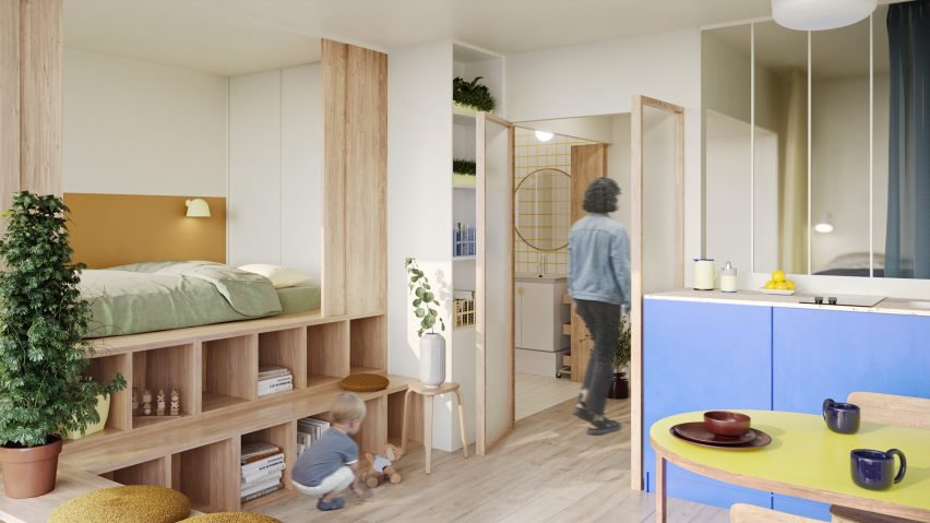 Co-living para Pais Solteiros: Uma Nova Abordagem da Arquitetura Habitacional 3 Paleta de cores unificada em todos os espaços