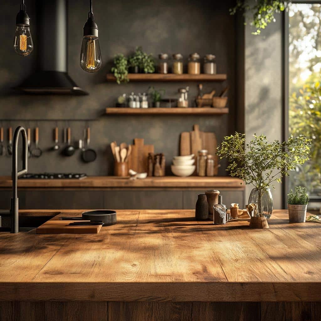 Inspire-se com opções de bancadas de madeira para sua cozinha