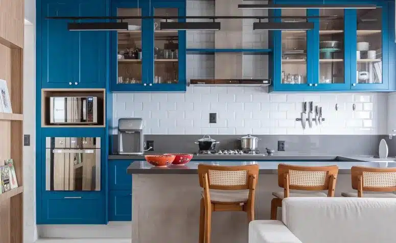 Ideias Inspiradoras para Cozinhas com Azul Petróleo 2 Ideias Inspiradoras para Cozinhas com Azul Petróleo