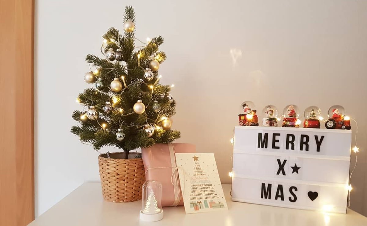 Ideias encantadoras para decorar árvores de Natal pequenas 2 Ideias encantadoras para decorar árvores de Natal pequenas