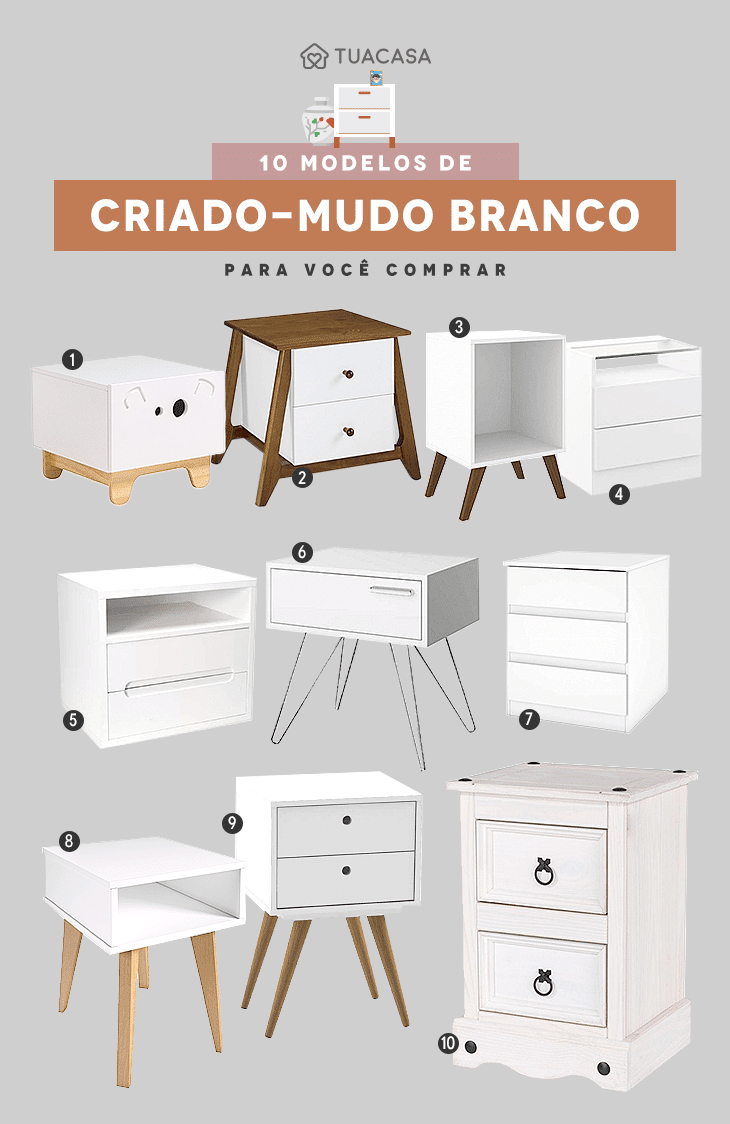 Ideias encantadoras para decorar com criado-mudo branco 4 Ideias encantadoras para decorar com criado-mudo branco