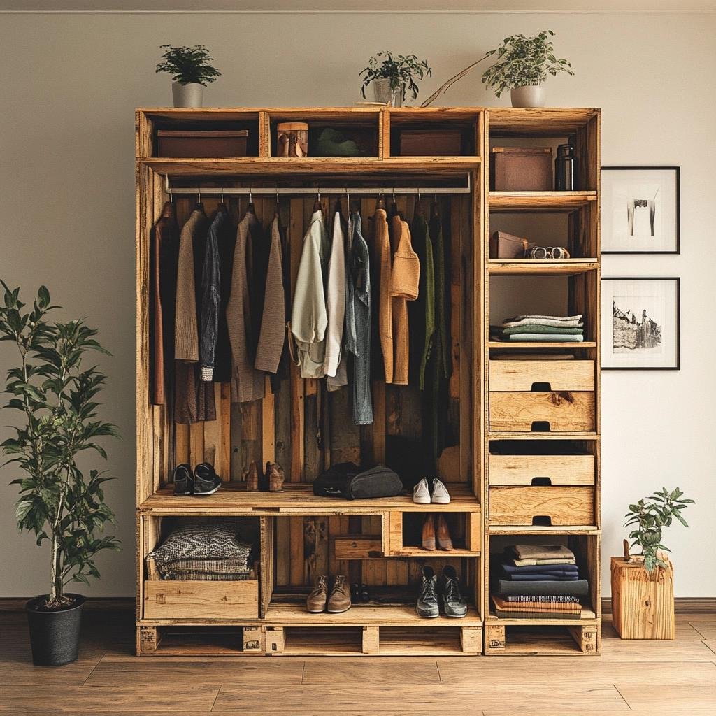 Como criar seu próprio guarda-roupa com pallets 1 Como criar seu próprio guarda-roupa com pallets