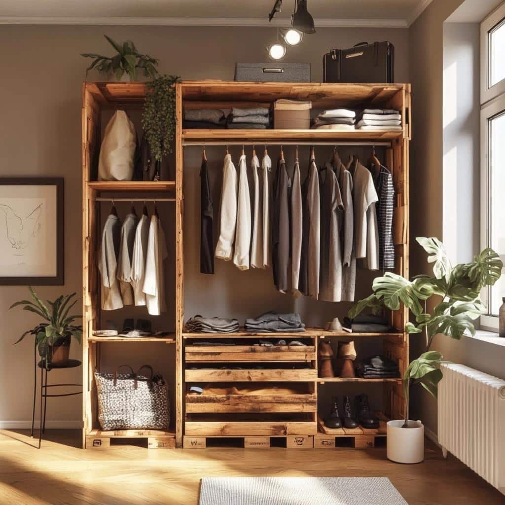 Como criar seu próprio guarda-roupa com pallets 5 Como criar seu próprio guarda-roupa com pallets