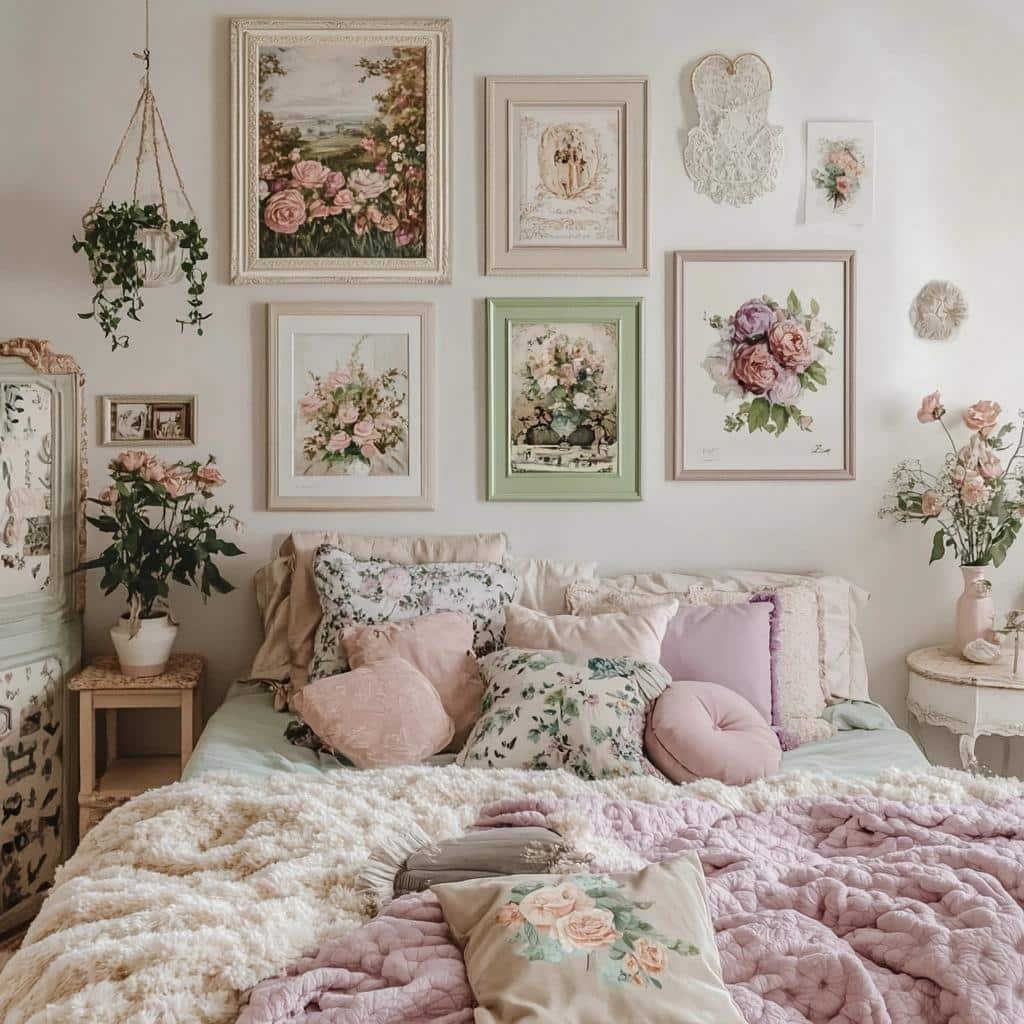 Inspire-se com quadros únicos para o quarto feminino
