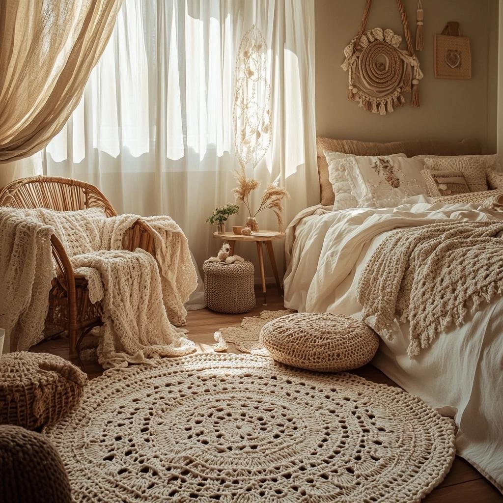 Tapete de Crochê para Quarto: Ideias Inspiradoras para Decorar seu Espaço 1 Tapete de Crochê para Quarto: Ideias Inspiradoras para Decorar seu Espaço