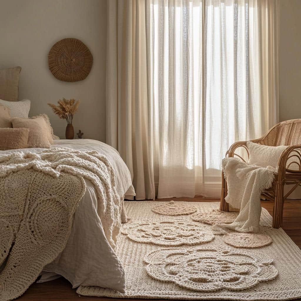 Tapete de Crochê para Quarto: Ideias Inspiradoras para Decorar seu Espaço 5 Tapete de Crochê para Quarto: Ideias Inspiradoras para Decorar seu Espaço