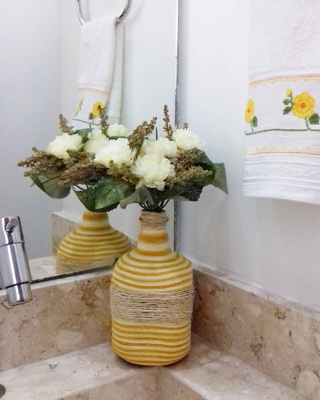 Ideias de Garrafas Decoradas com Barbante 10 Ideias de Garrafas Decoradas com Barbante