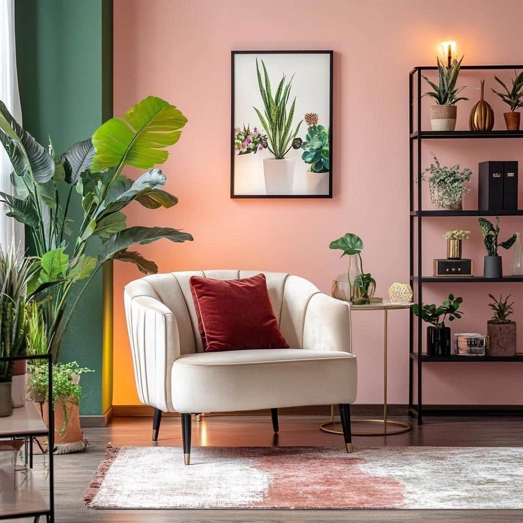 Ideias criativas para decorar com parede rosa 1 Ideias criativas para decorar com parede rosa