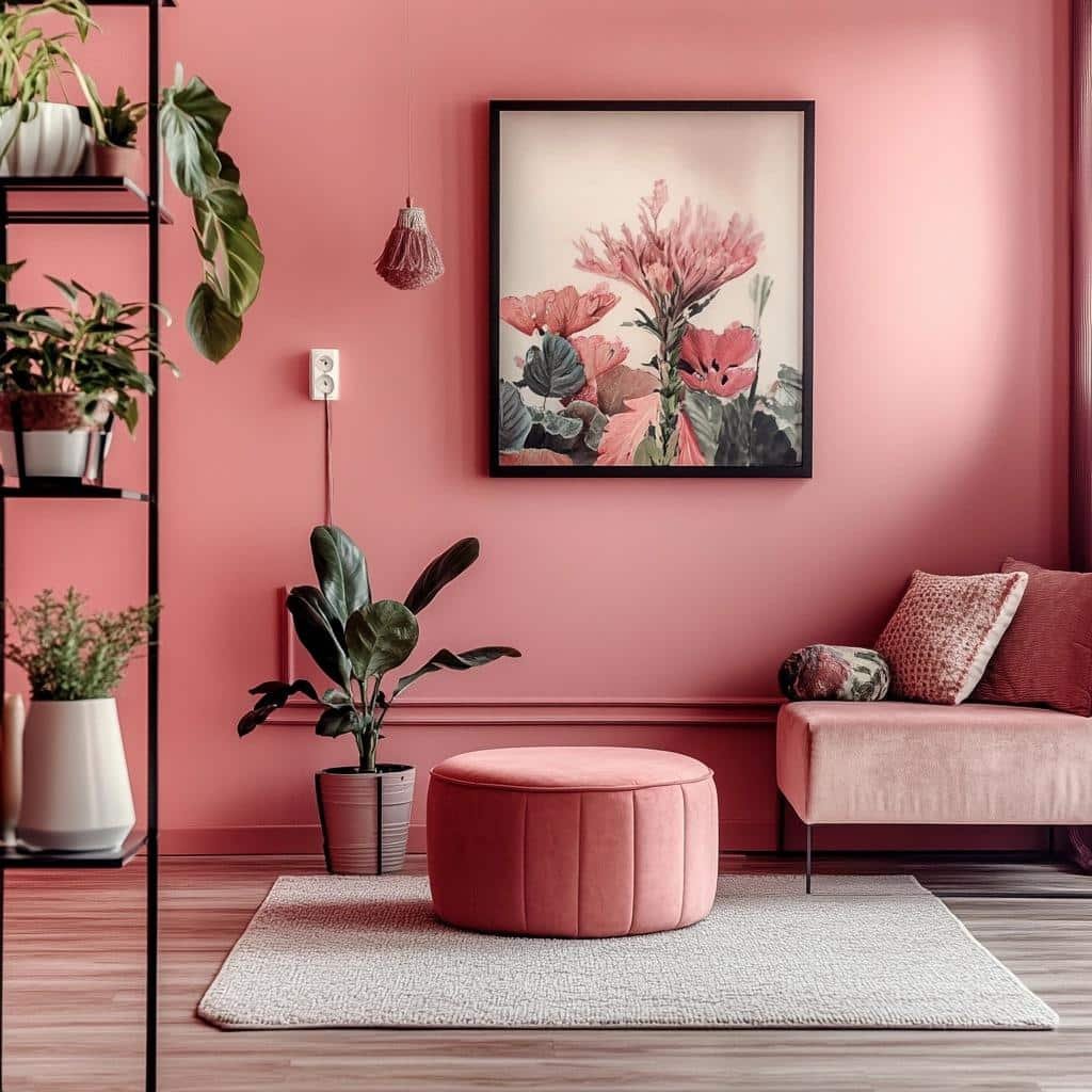 Ideias criativas para decorar com parede rosa 3 Ideias criativas para decorar com parede rosa