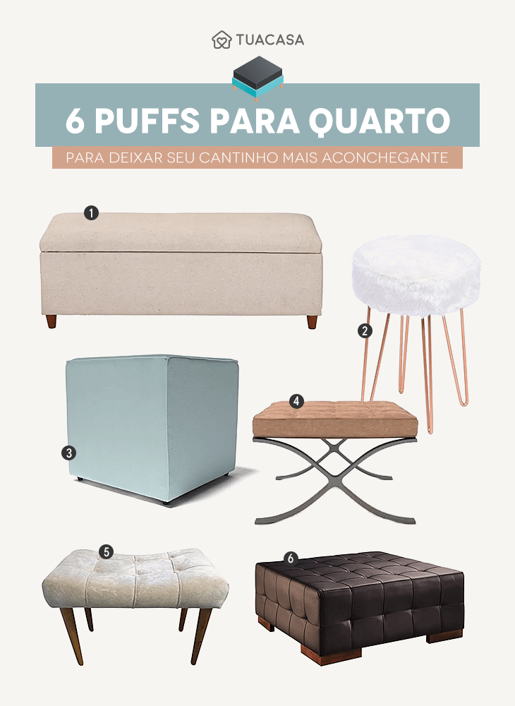 Modelos de Puff para Quarto que Transformam sua Decoração