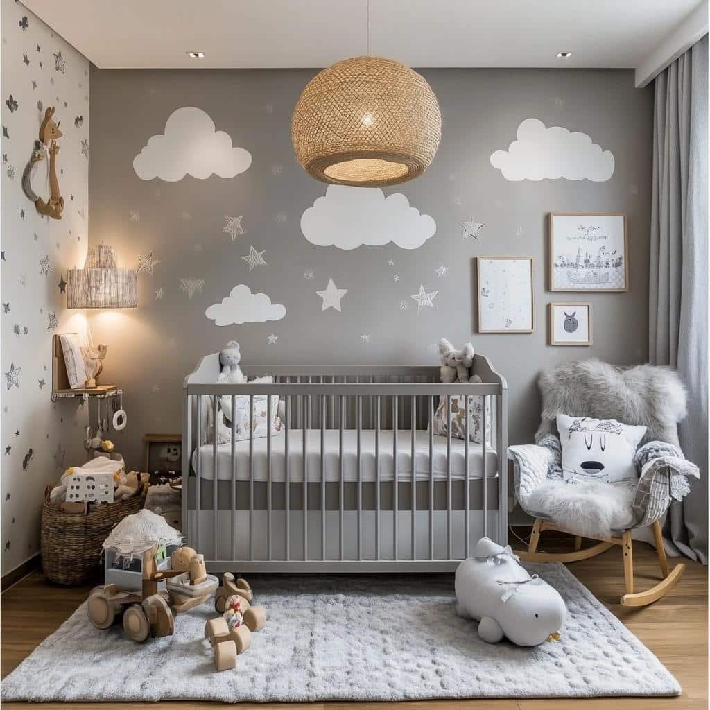 Ideias Criativas para Quartos de Bebê Cinza https://www.tuacasa.com.br/quarto-de-bebe-cinza/
