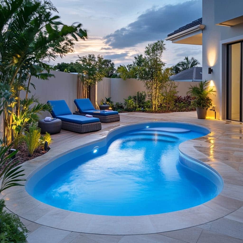 Modelos de Piscinas de Fibra para Espaços Pequenos 10 Modelos de Piscinas de Fibra para Espaços Pequenos