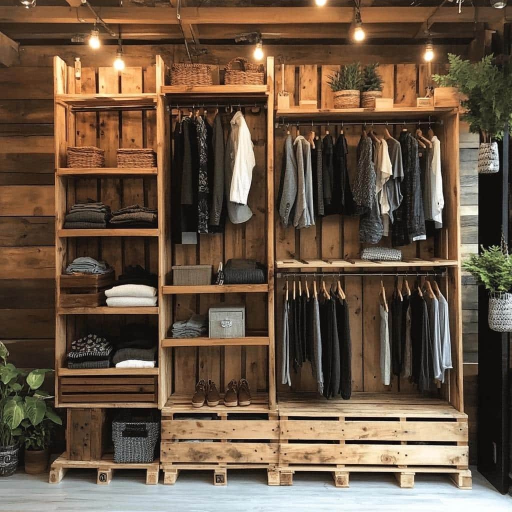 Guarda-Roupas de Pallet: Criatividade e Sustentabilidade na Decoração 5 Guarda-Roupas de Pallet: Criatividade e Sustentabilidade na Decoração