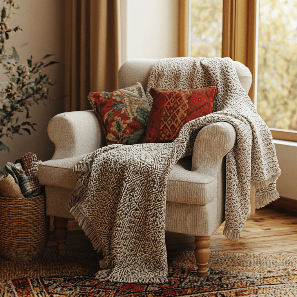 Como Colocar Manta em Poltrona: Dicas para Decorar com Estilo 7 Como Colocar Manta em Poltrona: Dicas para Decorar com Estilo