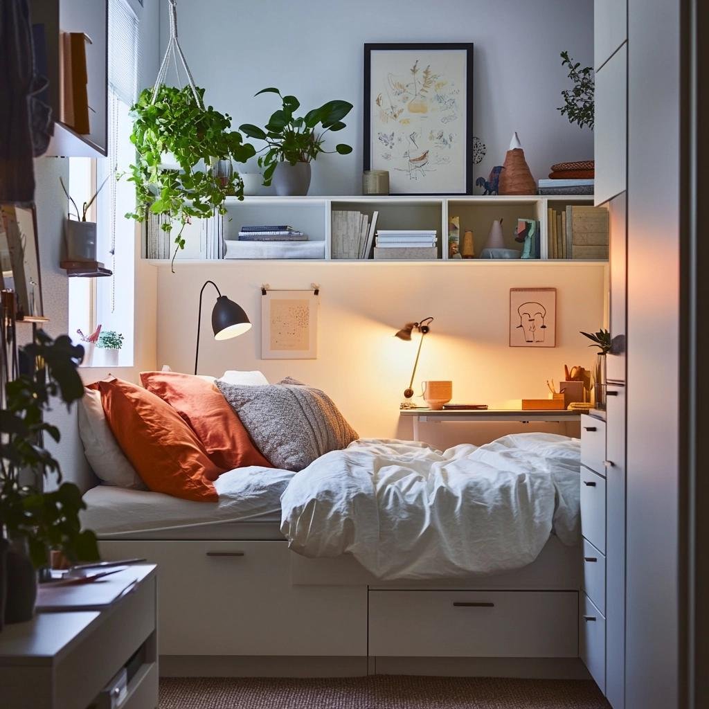  Ideias de Nichos para Organizar Quartos Pequenos