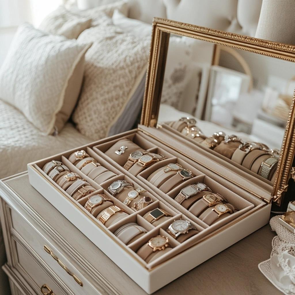 As 5 Melhores Dicas para Organizar Seus Acessórios com Estilo 6 Porta-Relógios: 6 Dicas para Organizar Seus Acessórios no Quarto
