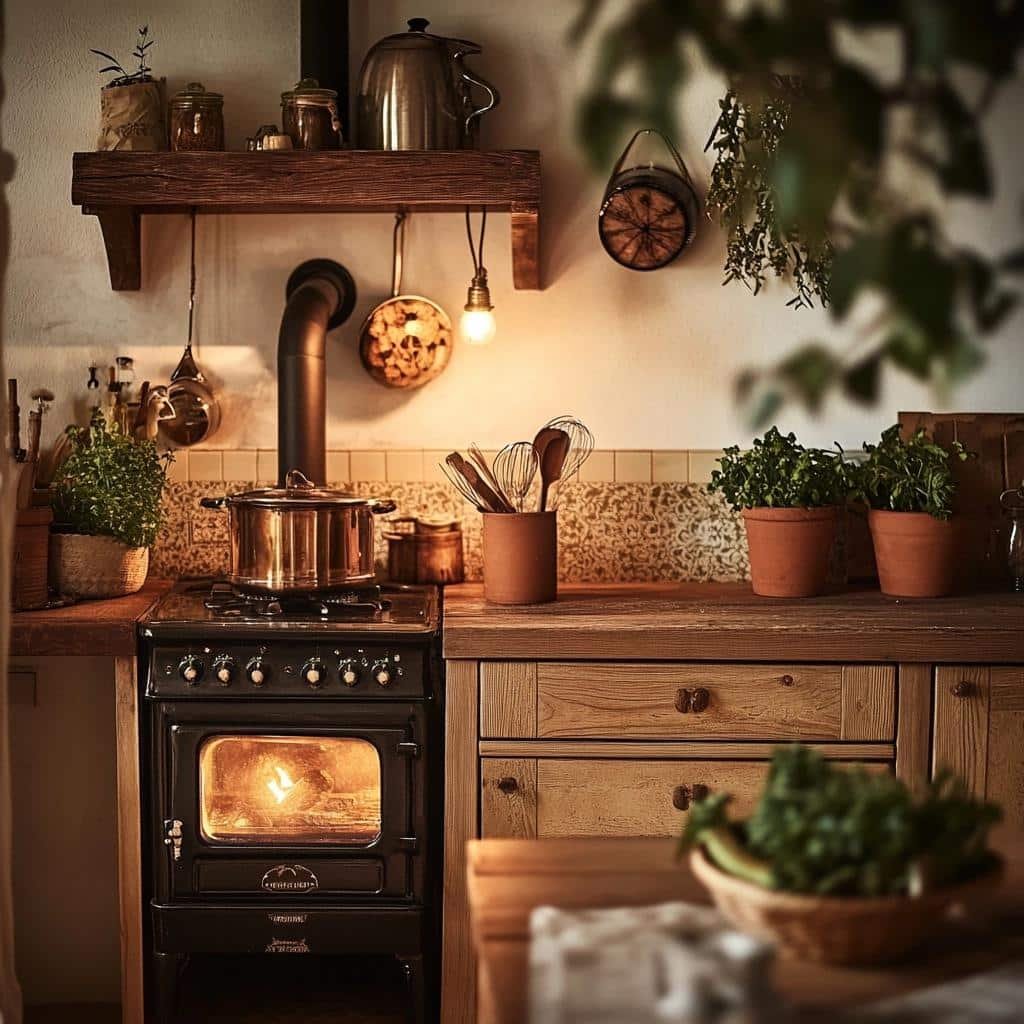 Cozinha com Fogão a Lenha: Tradicional e Aconchegante 1 Cozinha com Fogão a Lenha: Tradicional e Aconchegante