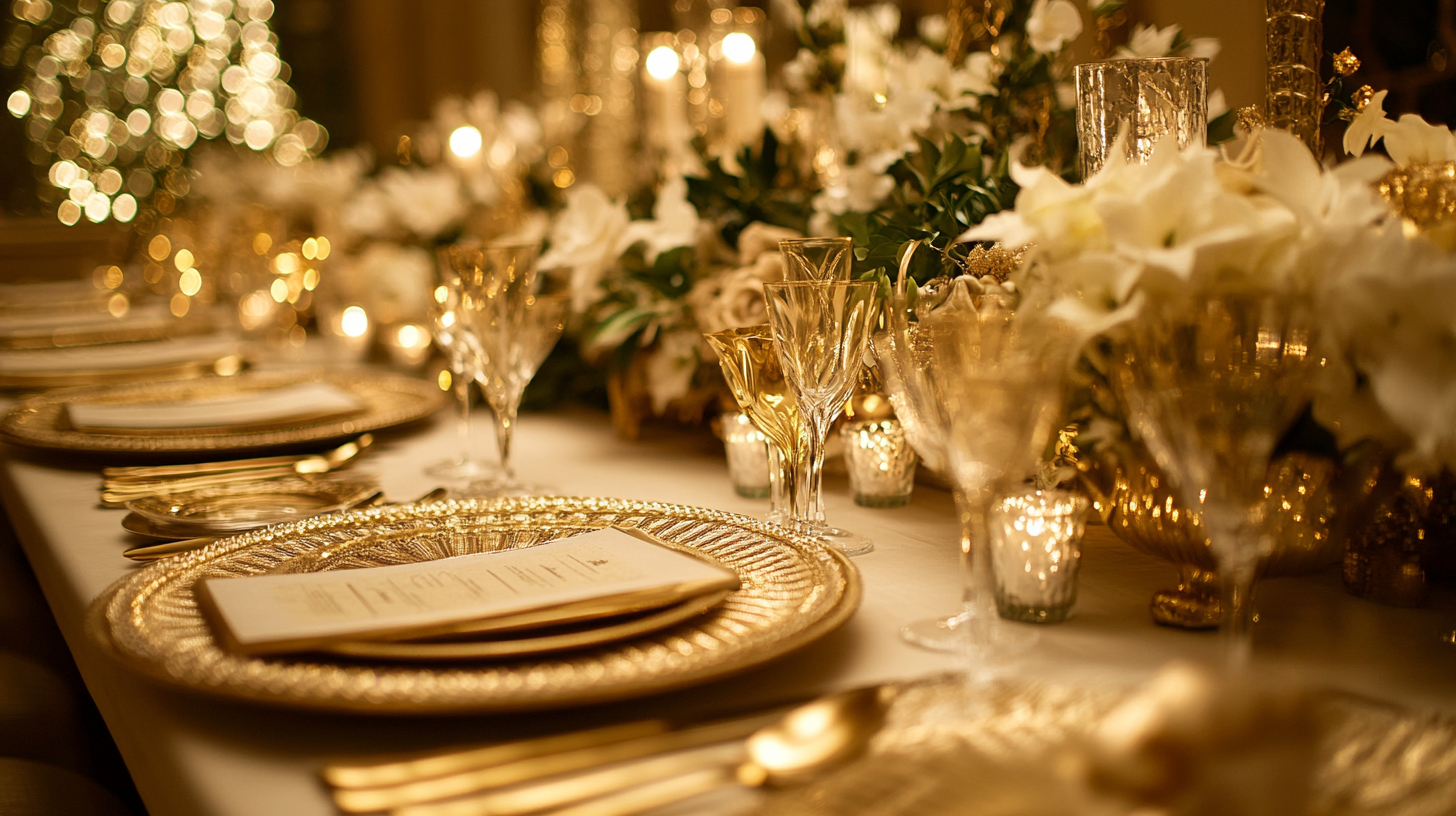 Mesa Posta Natal Dourada: Dicas para uma Ceia Elegante 2 Mesa Posta Natal Dourada: Dicas para uma Ceia Elegante