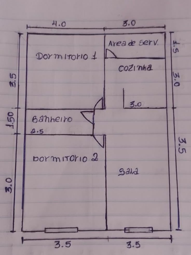 As 5 Melhores Plantas de Casas Pequenas com Quartos e Cozinha Americana 5 5 Plantas de Casas Pequenas com Quartos e Cozinha Americana