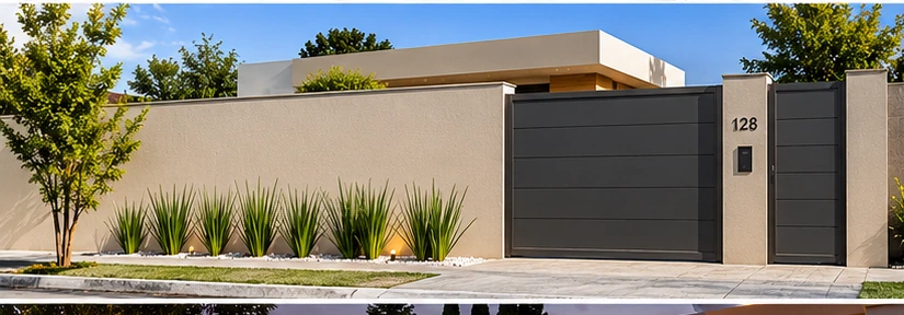 5 Ideias Incríveis para Transformar seu Muro Simples 1 muro simples pintura bege portao grafite