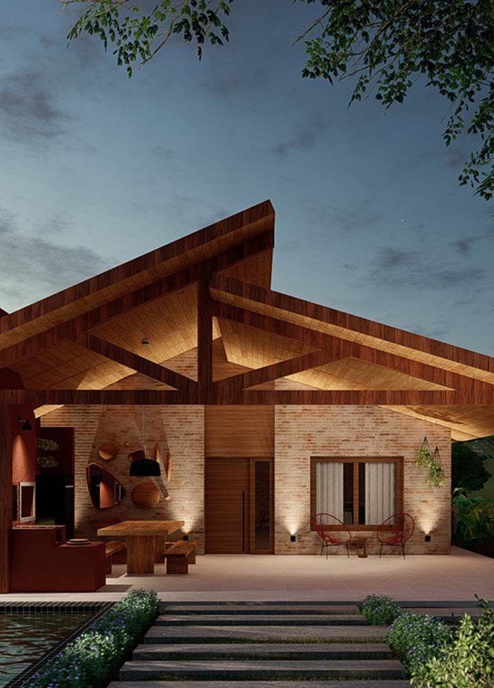 Casas de Campo Modernas com Telhado de Palha: Rústico e Sofisticado 2 Casas de Campo Modernas com Telhado de Palha: Rústico e Sofisticado