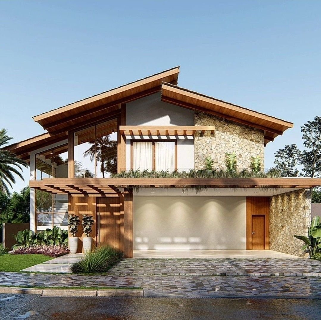casas de campo modernas com telhado de palha rustico e sofisticado