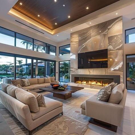 casas de luxo com interiores exuberantes e sofisticados