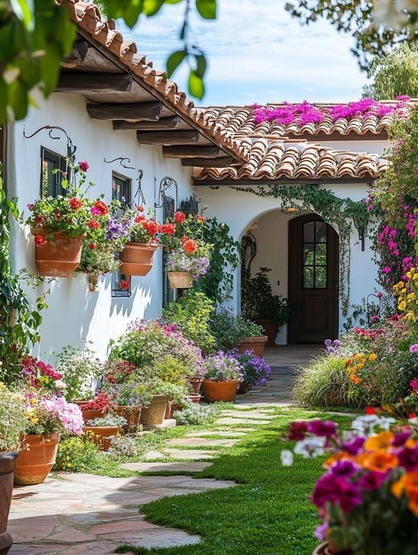 Casas de Campo com Jardim de Flores: 10 Ambientes Encantadores 2 Casas de Campo com Jardim de Flores: 10 Ambientes Encantadores