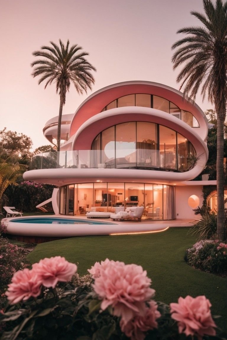 Casas Futuristas de Vidro Suspensas no Ar