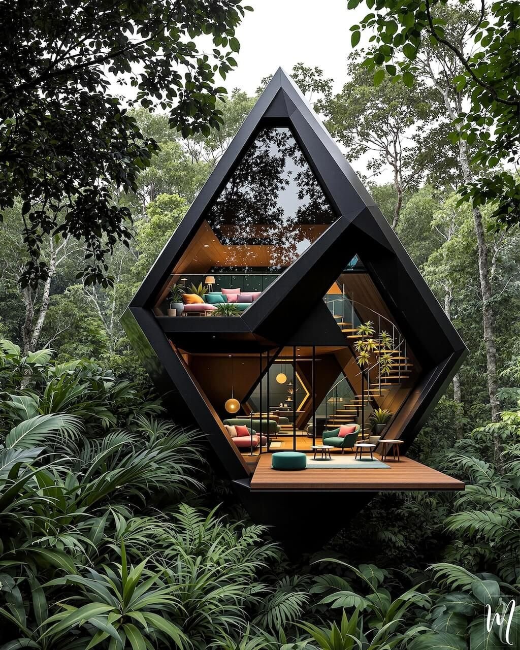 Casas Incríveis com Design Inspirado na Natureza: 10 Projetos Orgânicos 7 Casas Incríveis com Design Inspirado na Natureza: 10 Projetos Orgânicos