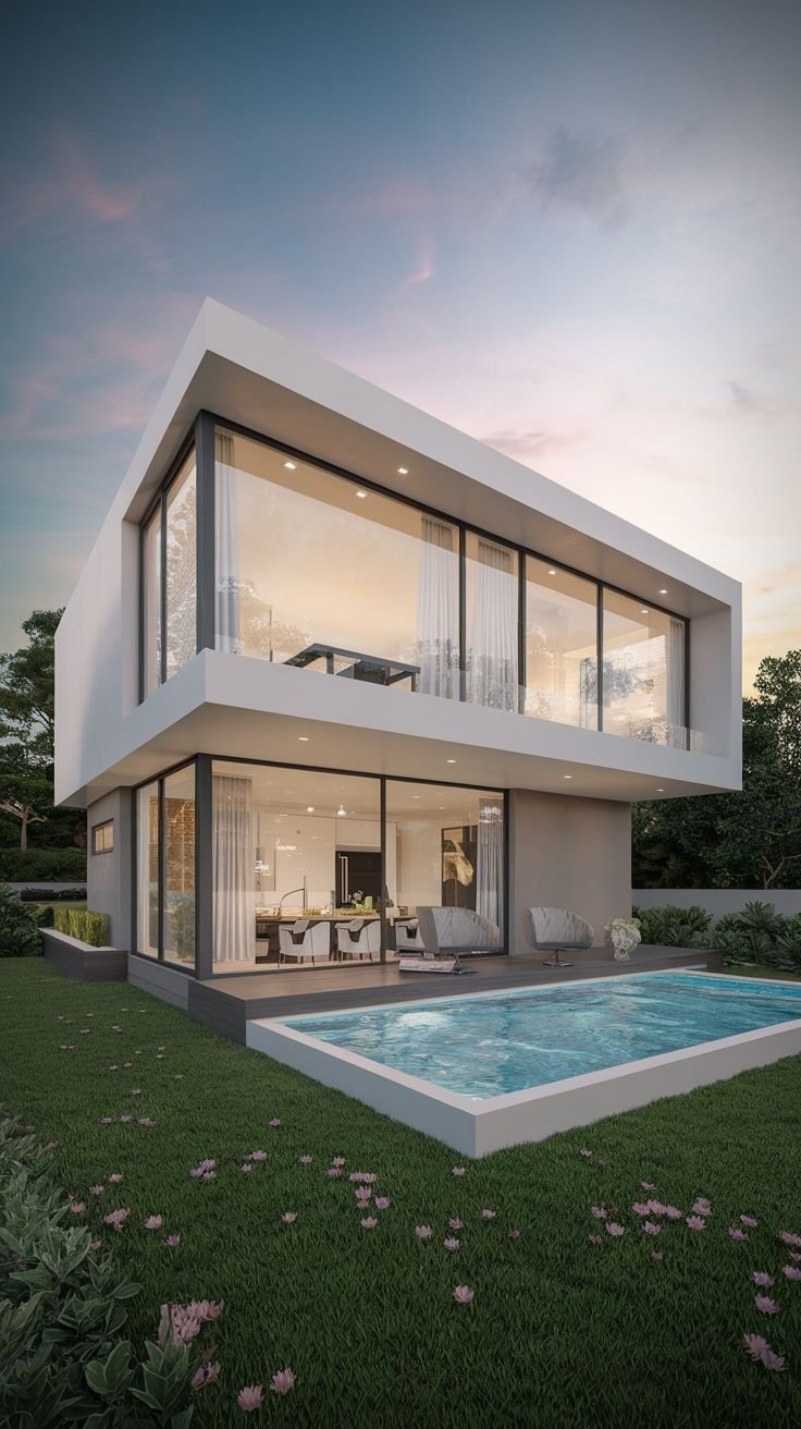 Casas Modernas com Pé-direito Alto para Mais Iluminação e Espaço 1 Casas Modernas com Pé-direito Alto para Mais Iluminação e Espaço