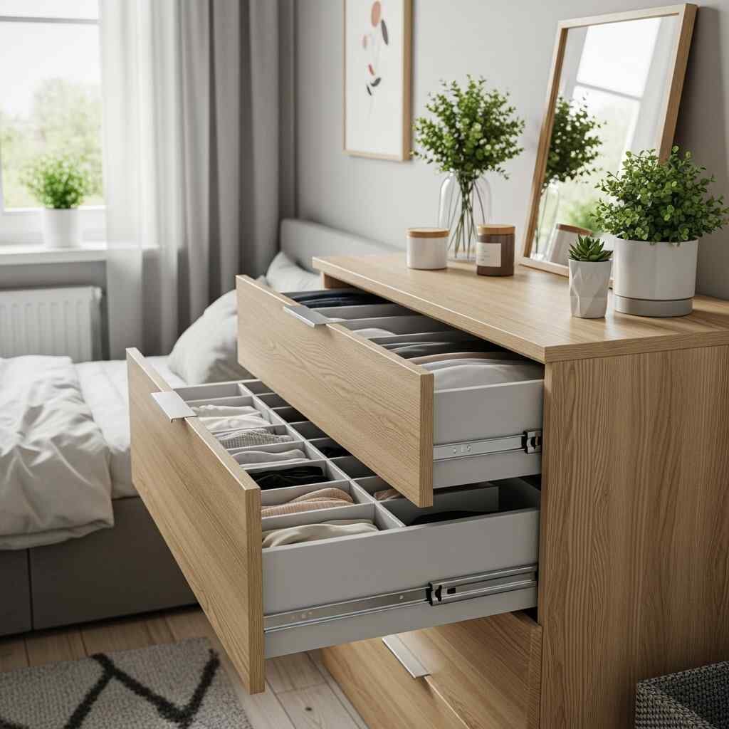 7 Inspirações de Cômodas Funcionais que Transformam Dormitórios Compactos com Estilo