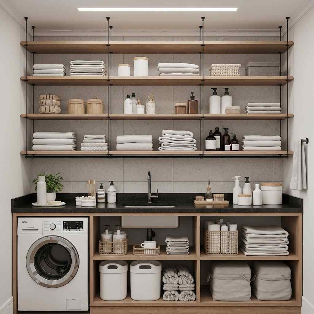 As 5 Melhores Estruturas de Prateleiras para Transformar Áreas de Serviço Pequenas